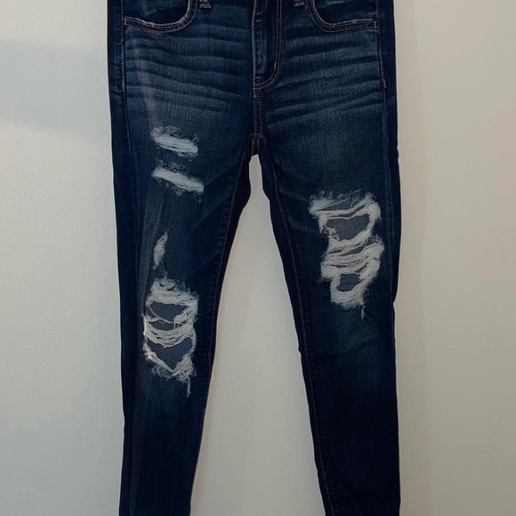 American Eagle Outfitters Women's Navy Jeans - Picture 2 of 4